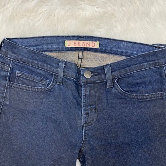 J Brand Pencil Leg Jeans Size 26 Dark Blue Wash 5-Pocket Stretch Denim - Picture 4 of 11